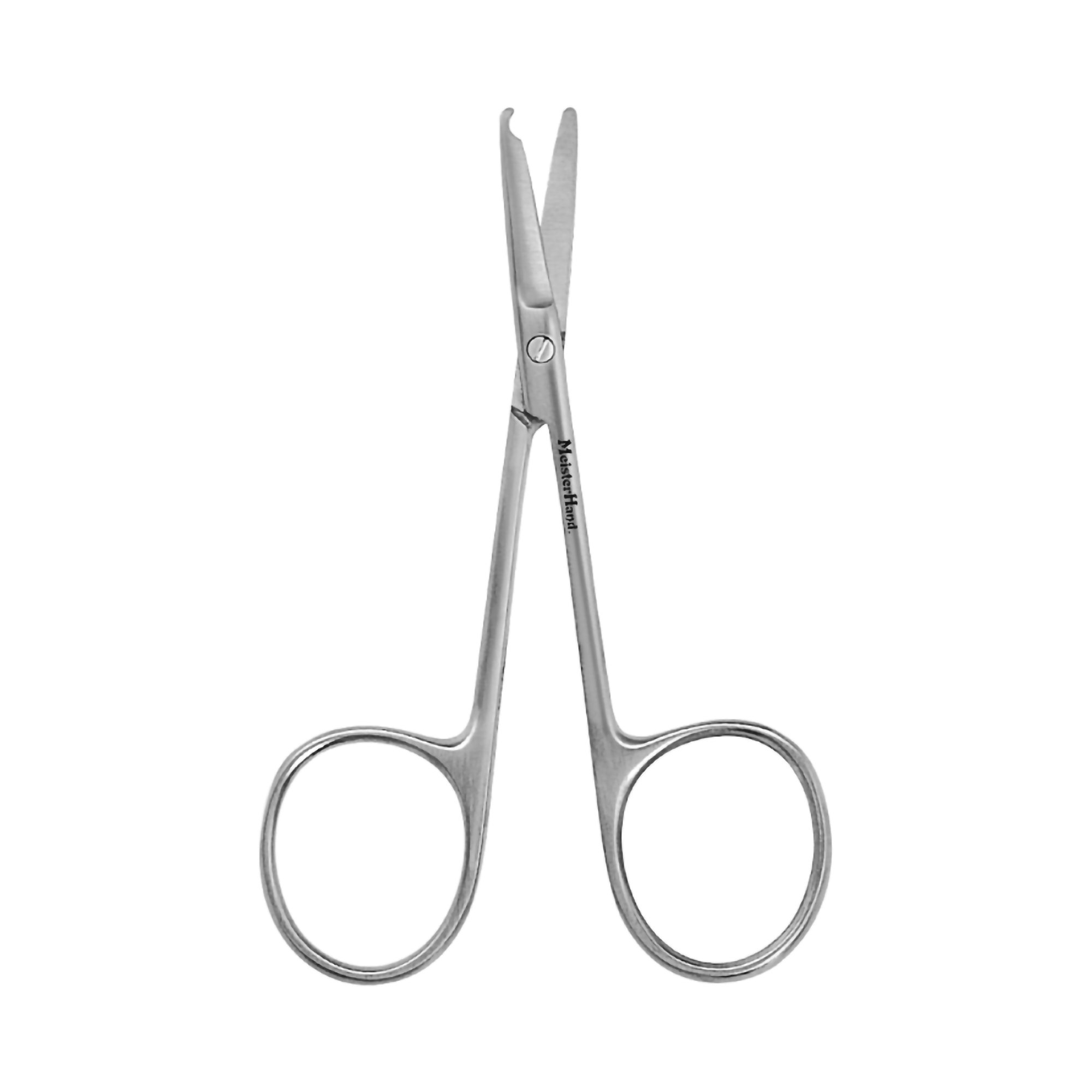 Scissors Stitch MeisterHand® Spencer 3-1/2 Inch Length Surgical Grade Stainless Steel NonSterile Finger Ring Handle Straight Blunt Tip / Blunt Tip by Integra York PA, Inc. (Miltex)  ID MH9-100